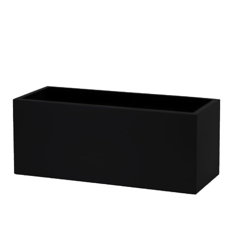 GRP / Fibreglass Trough Planters (100 x 30 x 60cm, Black)